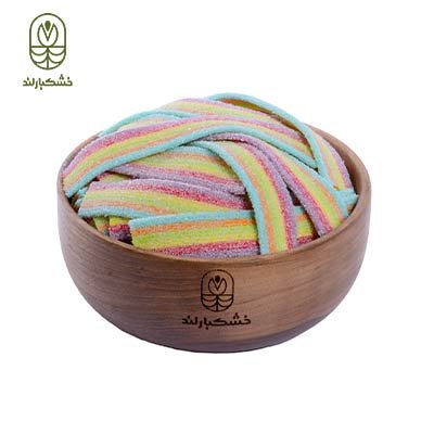 پاستیل شکری نواری رنگین کمان پاستیل شکری نواری رنگین کمان