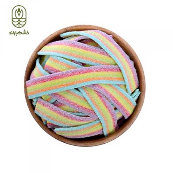 پاستیل شکری نواری رنگین کمان